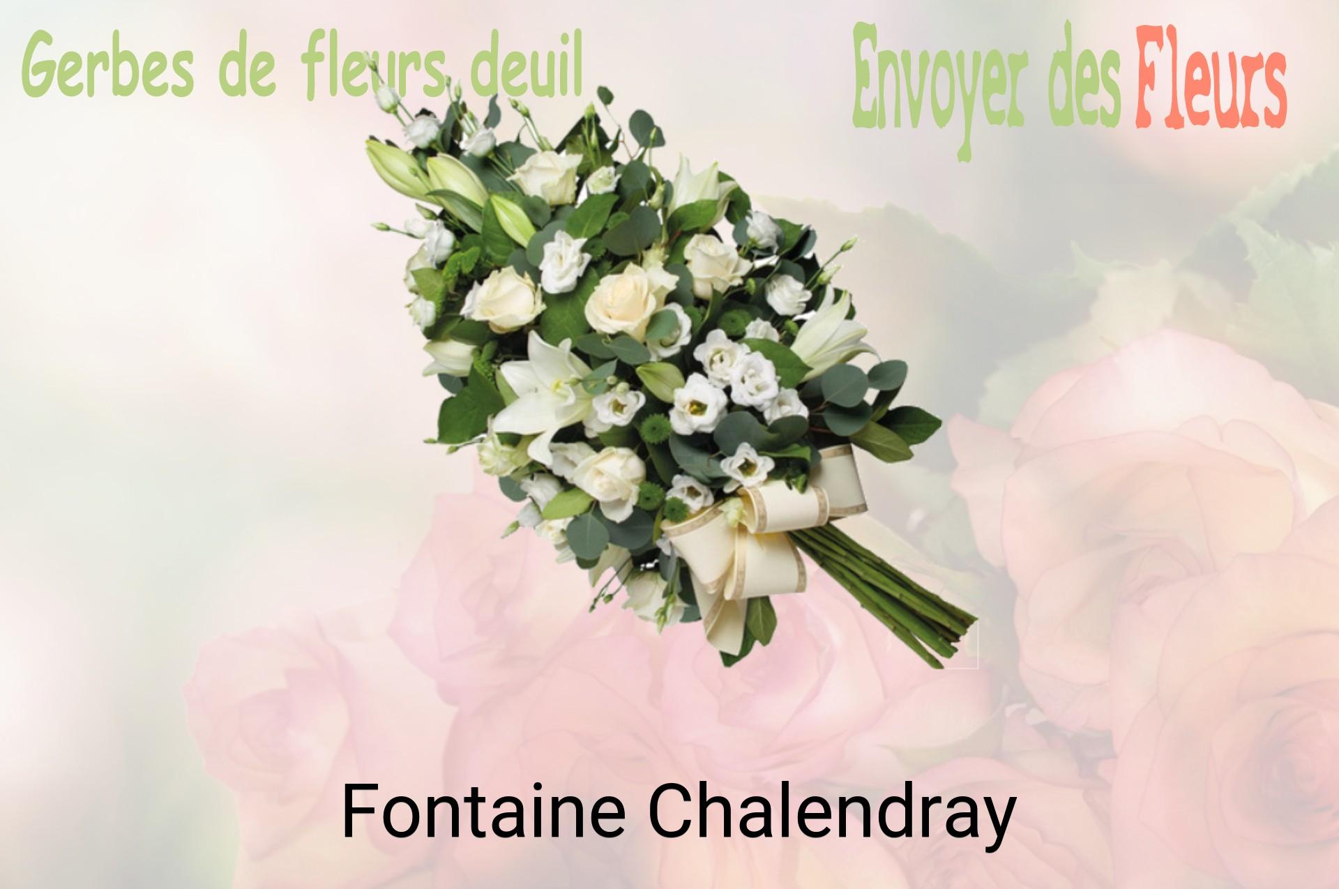 Gerbe de fleurs de deuil livrée à Fontaine-Chalendray